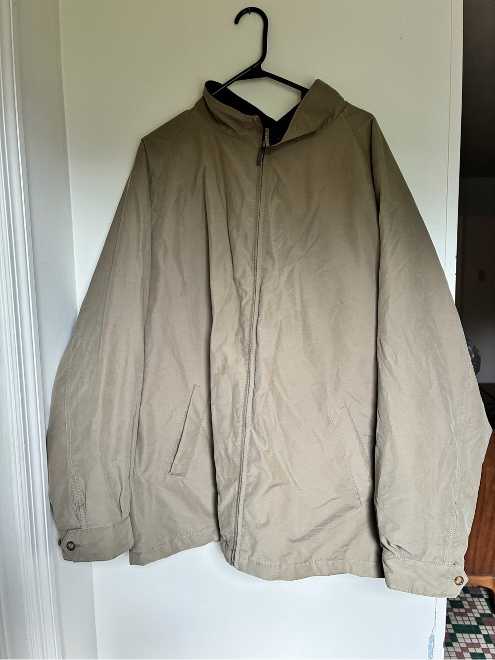 Jos. A. Bank Lightweight Hooded Jacket in Khaki